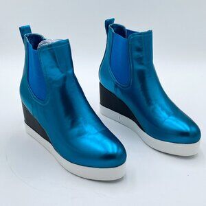 FOWT Wedge Sneaker Chelsea Boots Wide Width Ankle Boot Waterproof High Chunky